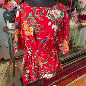 Red Avon Blouse size large